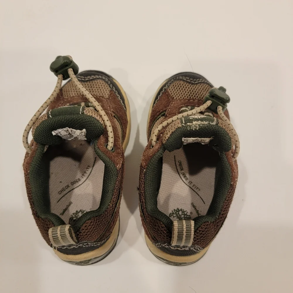 Timberland shoes size 4 infant brown and green